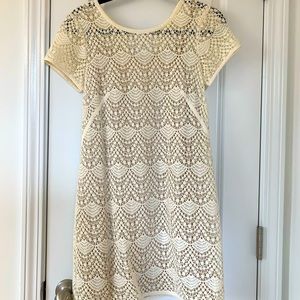 Loft Crochet Shirt Dress